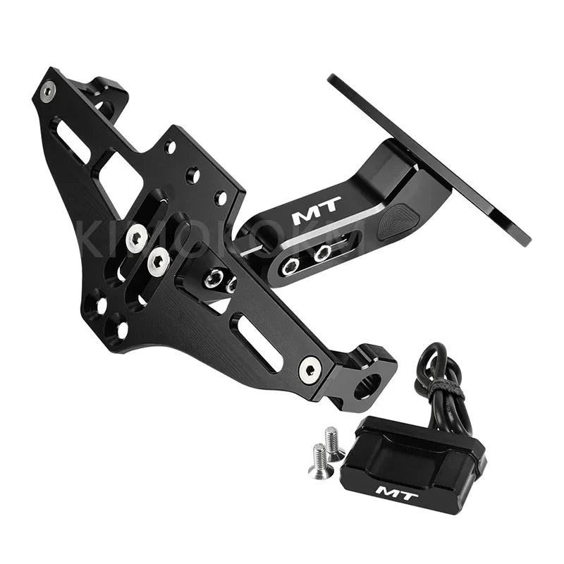 Motorbike Adjustable Durable Led Number MT Plate Holder Turn Signal Lights Universal Number Plate Holder For Yamaha MT 07 09 10