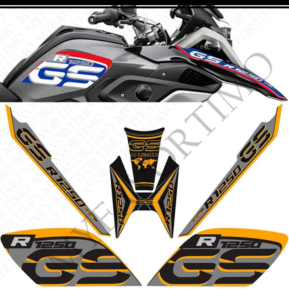 For BMW R1250GS R1250 R 1250 GS HP Rallye Motorcycle Tank Pad Front Nose Beak Fairing Fender Protector Stickers 2019 2020 2021