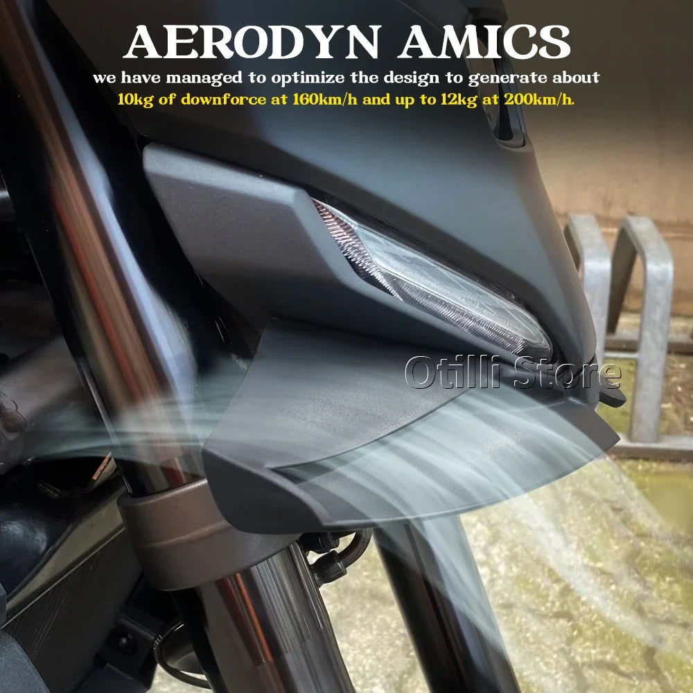 Motorcycle For MT07 MT 07 2025 Downforce Winglet Aerodynamic Wing Front Spoiler Kit MT-07 2025 New Accessories Front Spoiler