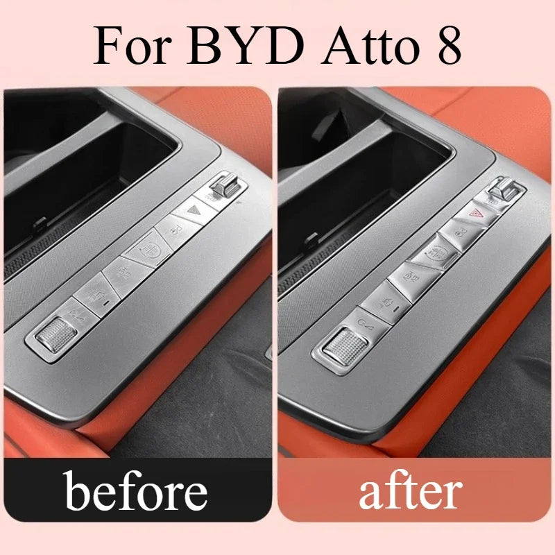 Epoxy Protective Film for BYD Atto 8, Central Control Button Interior Decoration Accessories