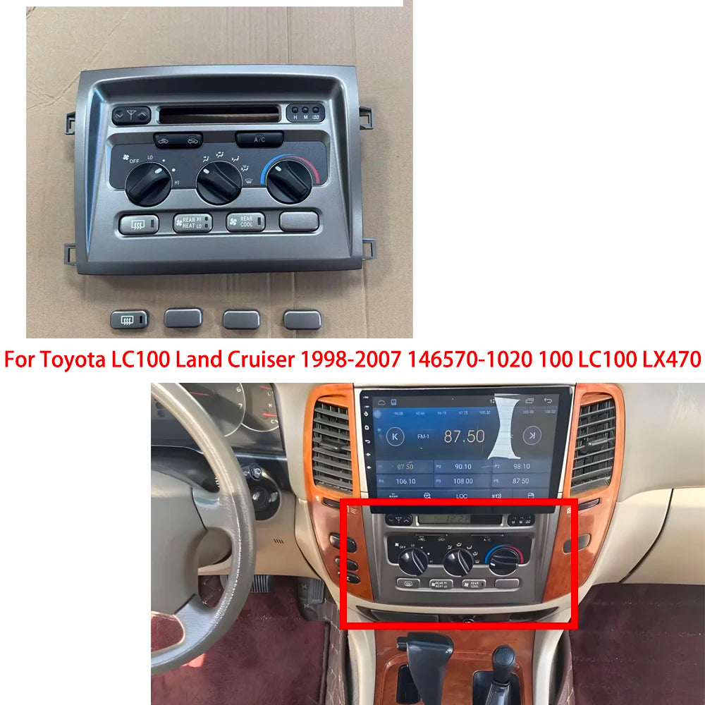 60850 Ashboard Air Conditioning Control Panel For Toyota LC100 Land Cruiser 1998-2007 146570-1020 100 LC100 LX470