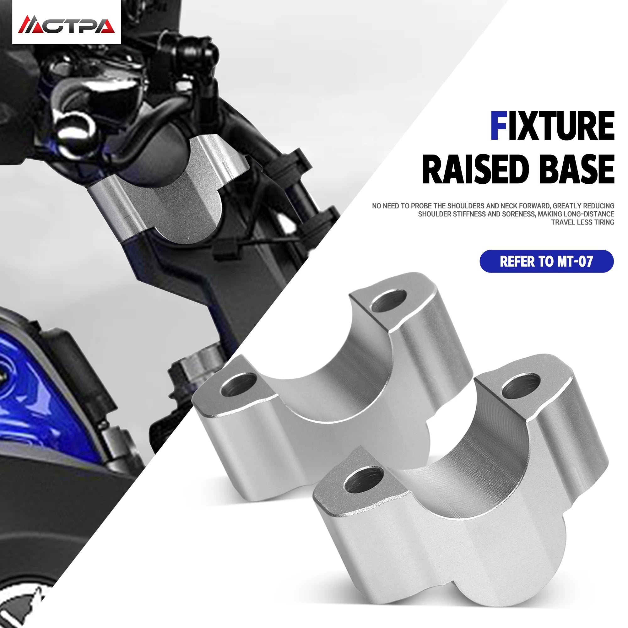 For yamaha MT 07 MT07 mt07 2021-2025 Extend Adapter mt07 Motorcycle Handlebar Riser Bar Mount Handle Clamp