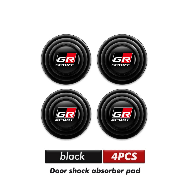 Car Logo Door Shock Absorbing Pad Sound Insulation Anti-collision Pad For Toyota Yaris Corolla Prius Auris CHR Land Cruiser RAV4
