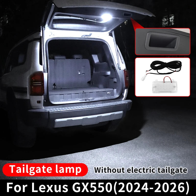 لسيارة تويوتا لاند كروزر 250 2024-2025 برادو LC250 لكزس GX550 550h إضاءة باب خلفي ملحقات تعديل مطورة