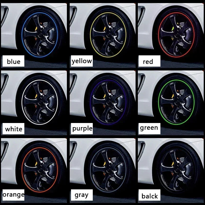 Universal Car Rim Protect Strip 8 Meters Wheel Edge Protector Car Wheel Sticker Tire Protection Care Covers Car Styling Amagi