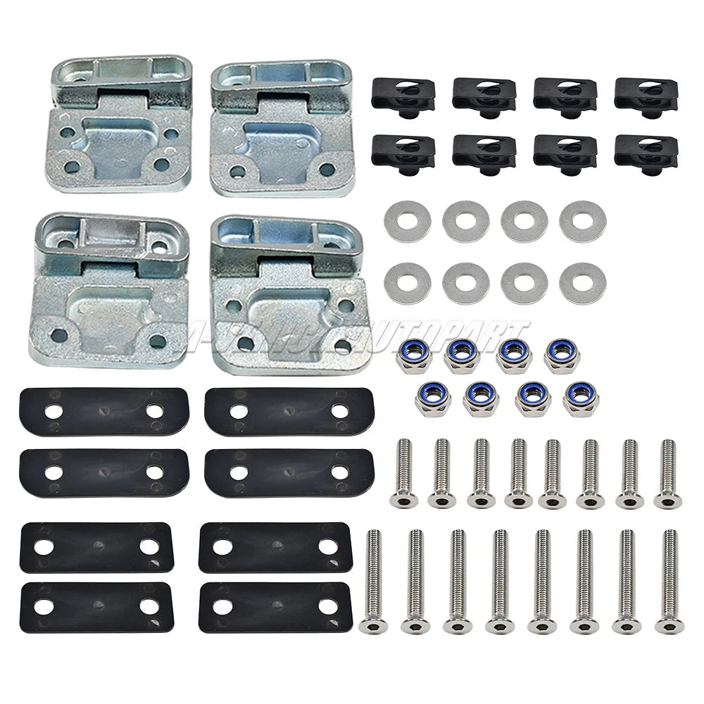 New DA1070W LRC1072 For Land Rover Defender 1 Set Front Door Heavy duty hinge with Stainless Steel Nut Bolt Kit car accessories