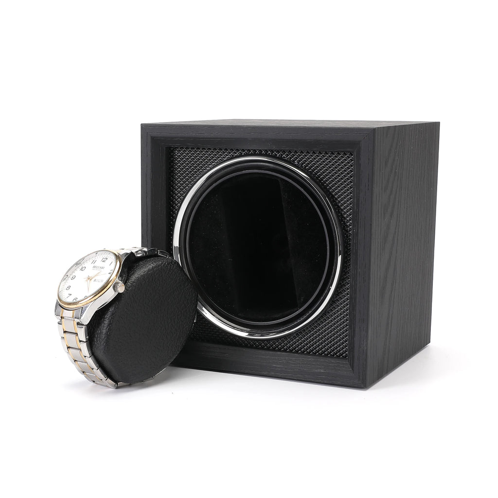 2026 Embers Black Wood Grain Watch Winder 1 2 4 Slots Wooden Shaker Automatic Storage Case Mabuchi Motor for Rolex Omega Mido