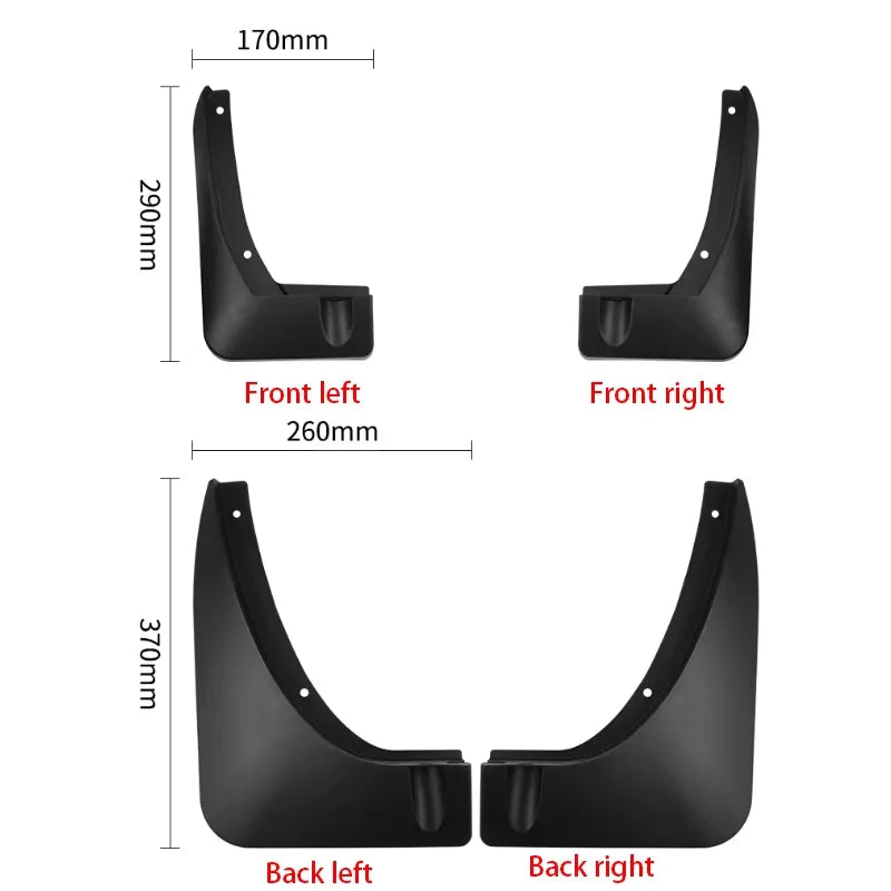 Car Mudguard For Rox 01 Polestones 01 2023 2024 2025 2026 MudFlaps Fender Guards Dust-proof Splash Protect Mudguards Accessories