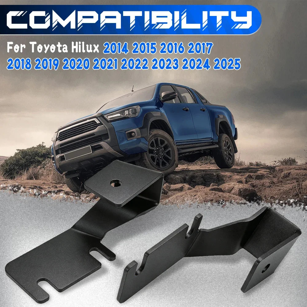 Hood Ditch LED Light Brackets for 2014-2026 Toyota Hilux ,Offroad Hood Hinge Light Mount Brackets kit for Pod Work Lights.