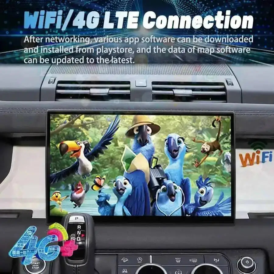 11.4" Android 14 Screen GPS Wireless Carplay Android Auto Car Multimedia Video Player For Land Rover Defender 2020-2025