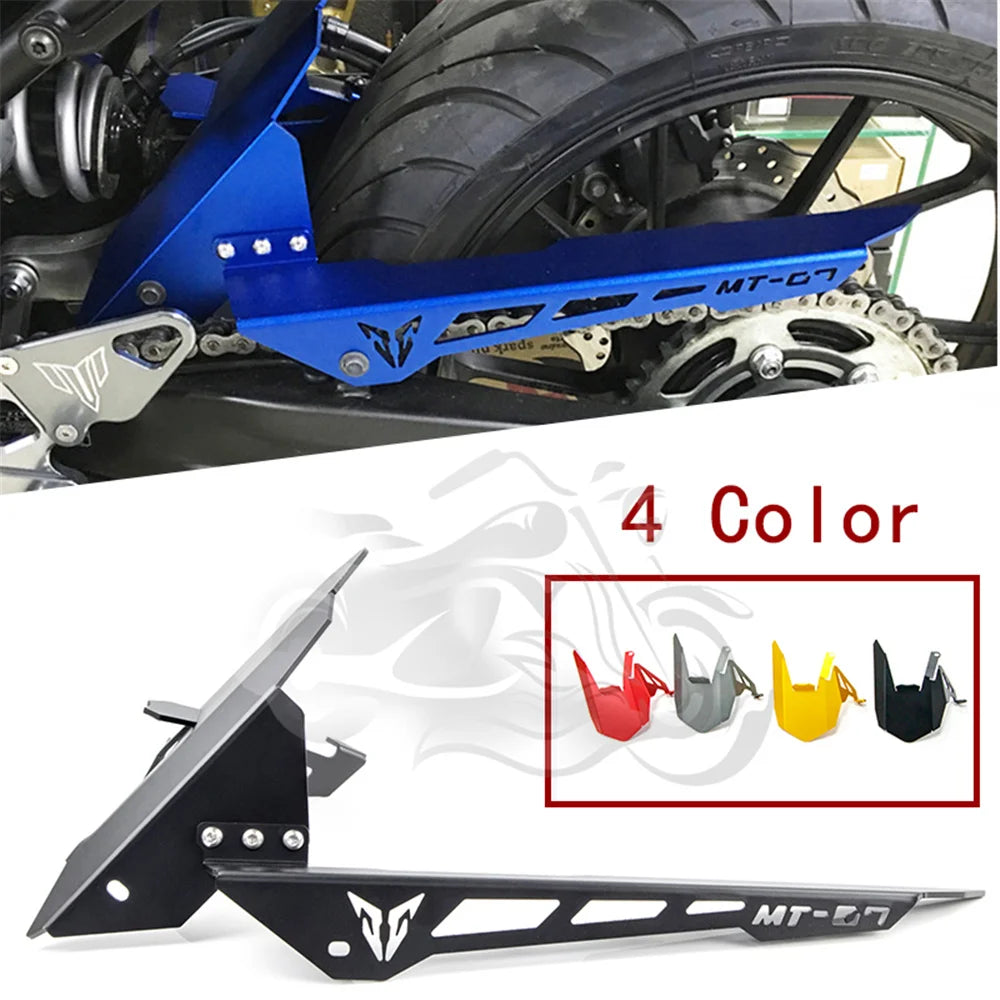 Fit For MT-07 FZ-07 2013 - 2017 CNC Motorcycle Rear Tire Fender Mudguard Chain Cover Protective Guard MT07 FZ07 MT 07 2014 15 16