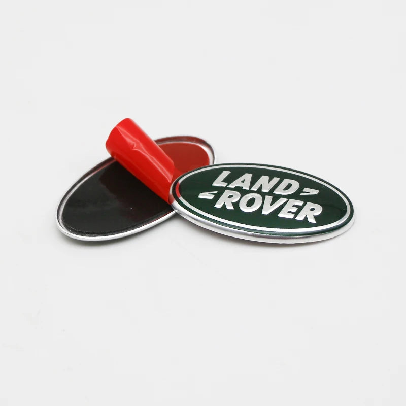 42mm x 22mm ABS Car Steering Wheel Emblem Decals Badge For Land Rover Range Discovery Freelander Evoque SV SVR Velar Defender