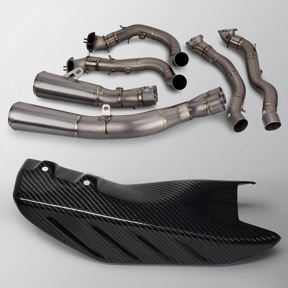 For Ducati Panigale/Streetfighter V4/V4R/V4S 2018-2024 Motorcycle Exhaust Full System Manifold With Cover Escape Project Muffler