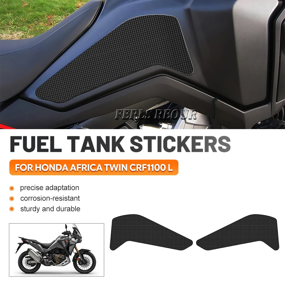 For HONDA AFRICA TWIN CRF1100 L 2020-20  Motorcycle Tank Pad Rubber Black Anti Slip Gas Fuel Tank Protector Sticker Anti Scratch
