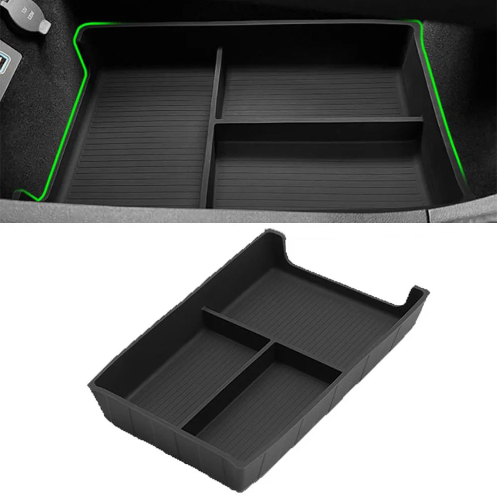 Center Console Bottom Storage Box For BYD Sealion 07 EV 2024-2026 Silicone Wear-Resistant Interior Organizer Accessory