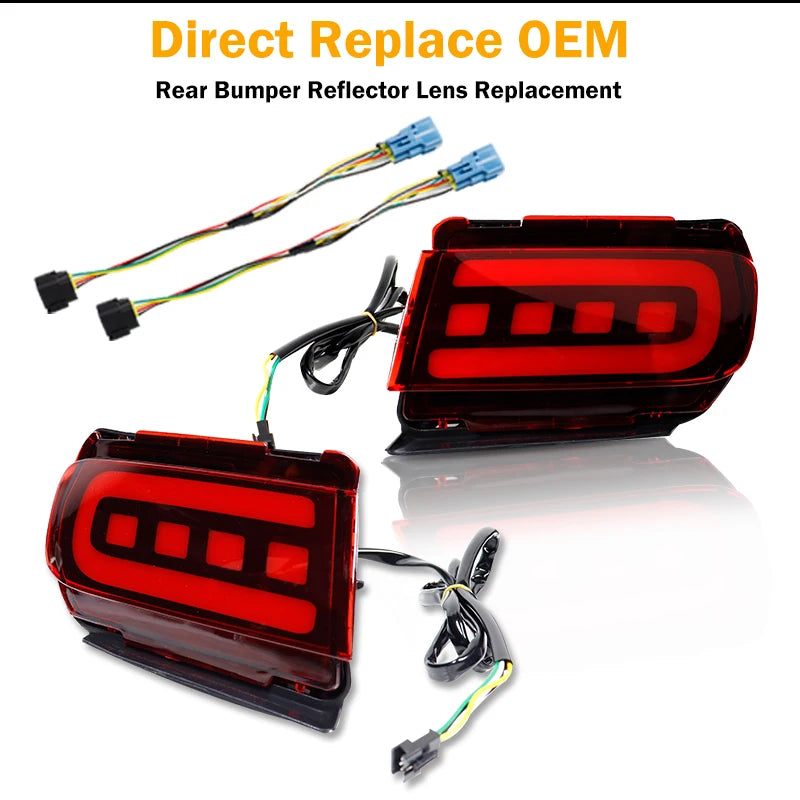 For Toyota Land Cruiser Prado 150 LC150 FJ150 GRJ150 2010 - 2020 Rear Bumper Reflector LED Car Tail Lamp Brake Turn Signal Light