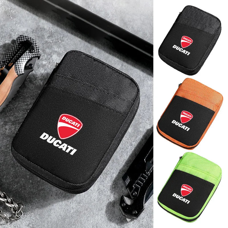 Motorcycle Logo Wallets Bank Card Coins Purses Moto Styling Accessories for Ducati Monster Panigale Superleggera V4 V2 Scrambler