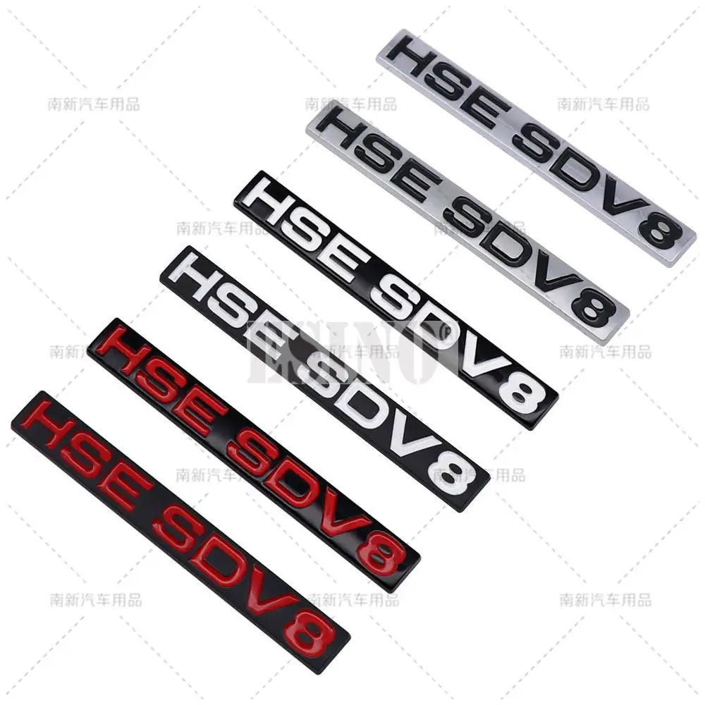 New 3D HSE SDV6 SDV8 ABS Adhesive Emblem Badge Decal for Land Rover Ranger Rover Voguese Defender