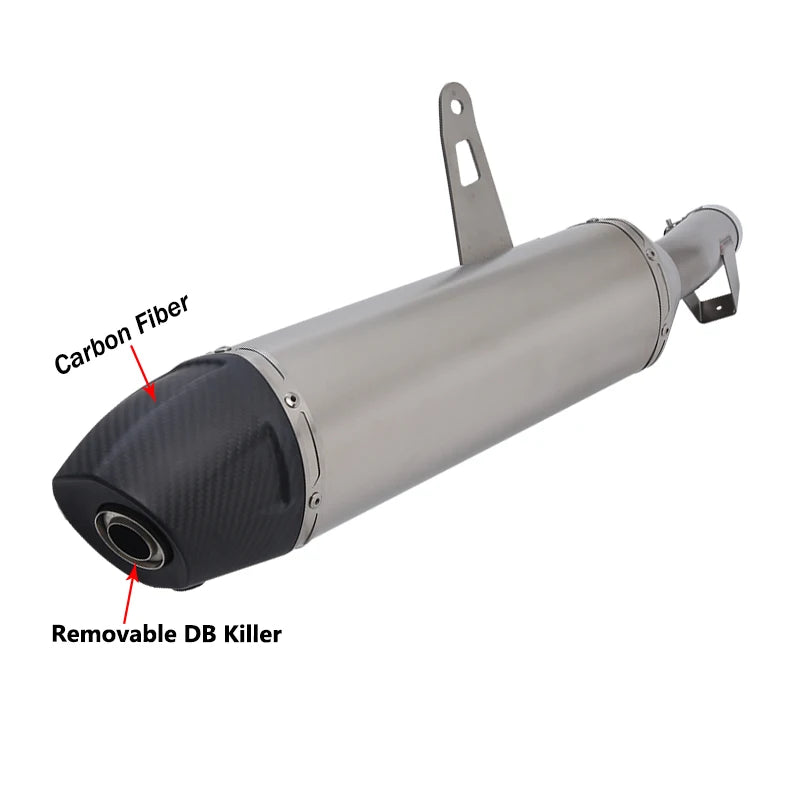 For HONDA CRF1100L Africa Twin Adventure Sports 2020 - 2023 Motorcycle Exhaust Escape Middle Link Pipe DB Killer Carbon Muffler