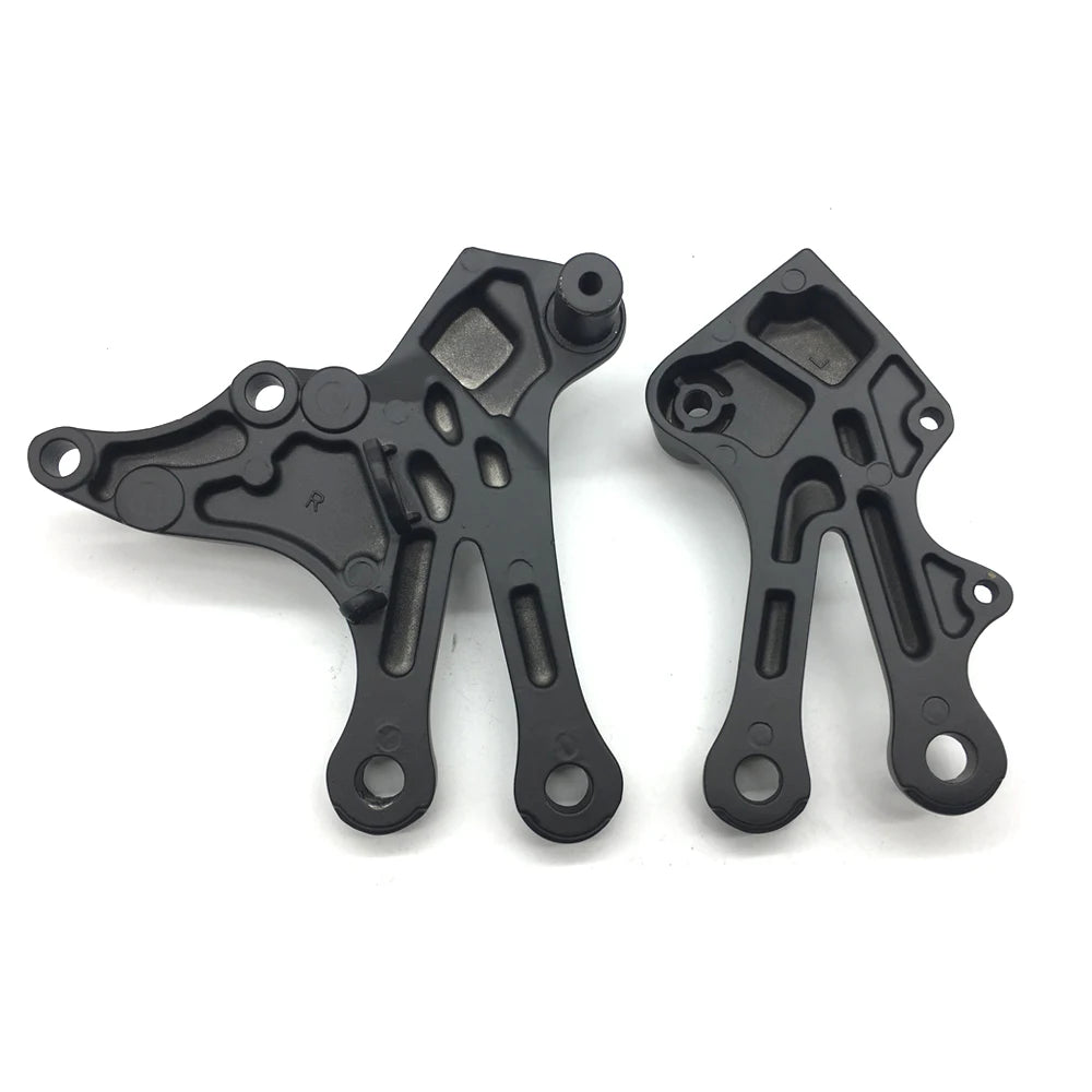 Motorcycle Black Front Rider Foot Pegs Footrest Bracket Fit For Kawasaki Ninja ZX10R 2004-2005