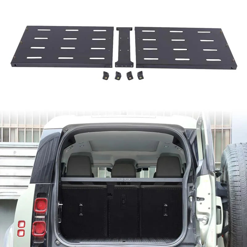 For Land Rover Defender 90 110 130 2020+ Aluminum Alloy Black Car Tailgate Window Storage Fence Foldable Pallet Rack Accessories