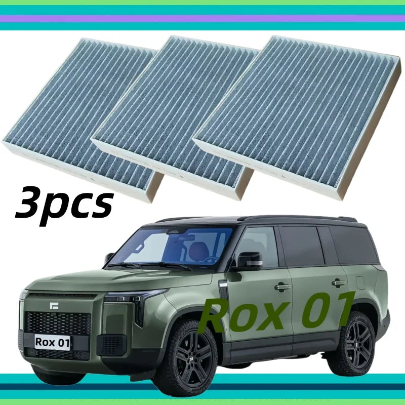 3pcs Cabin Air Filter For Rox 01 Polar Stone 01 2024 2025 Auto Parts AC