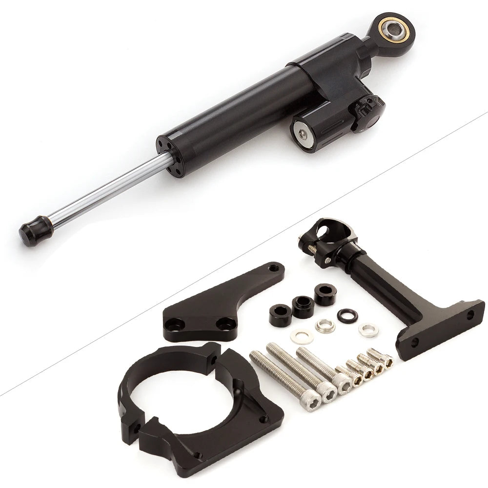 For Kawasaki ER6N ER6F Ninja 650R 2006-2008 Motorcycle Aluminum Steering Damper  2007Stabilize Bracket Support Mounting Kit