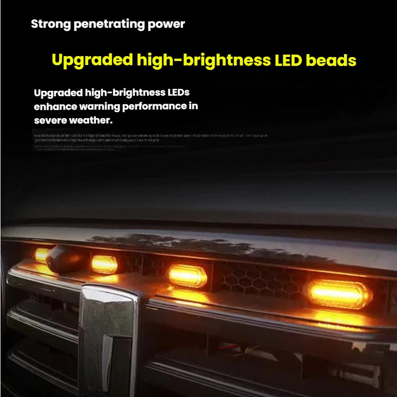 LED Front Grille Light FOR BYD LEOPARD 8 DENZA B8 Car Daytime Running Light Wheel Eyebrow Lamp For Pickup Offroad 12V