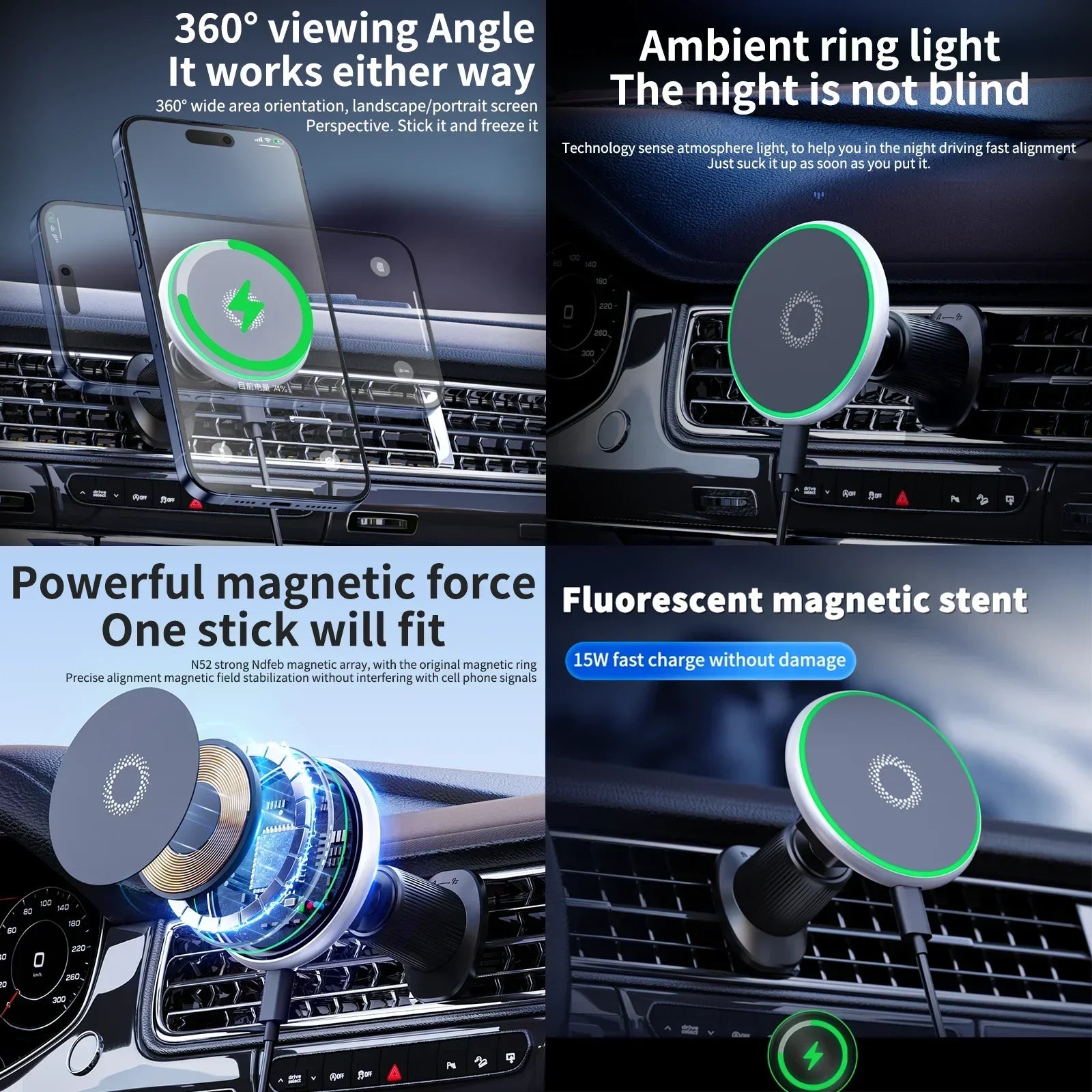 for Polestone 01 Rox 01 Car Phone Holder Screen Fixed Navigation Bracket Base Wireless Charging