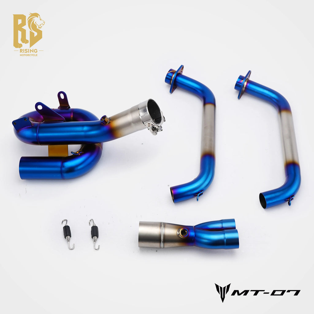 For Yamaha YZF MT07 FZ-07 MT-07 XSR700 2014-2026 swirl Flow Slip-On Full Exhaust System Front Pipe Motorcycle Muffler Escape