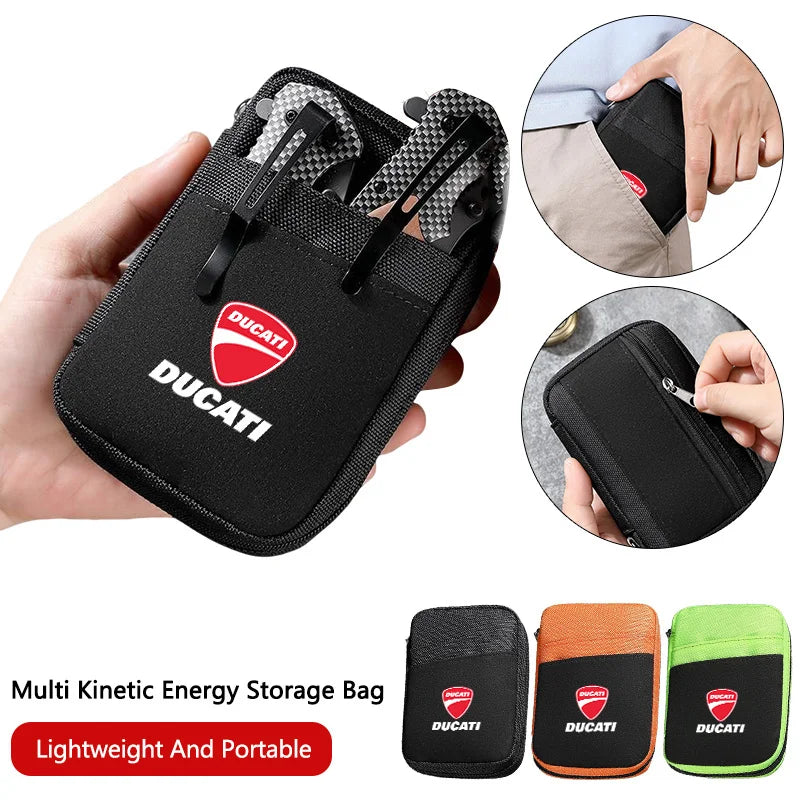 Motorcycle Logo Wallets Bank Card Coins Purses Moto Styling Accessories for Ducati Monster Panigale Superleggera V4 V2 Scrambler