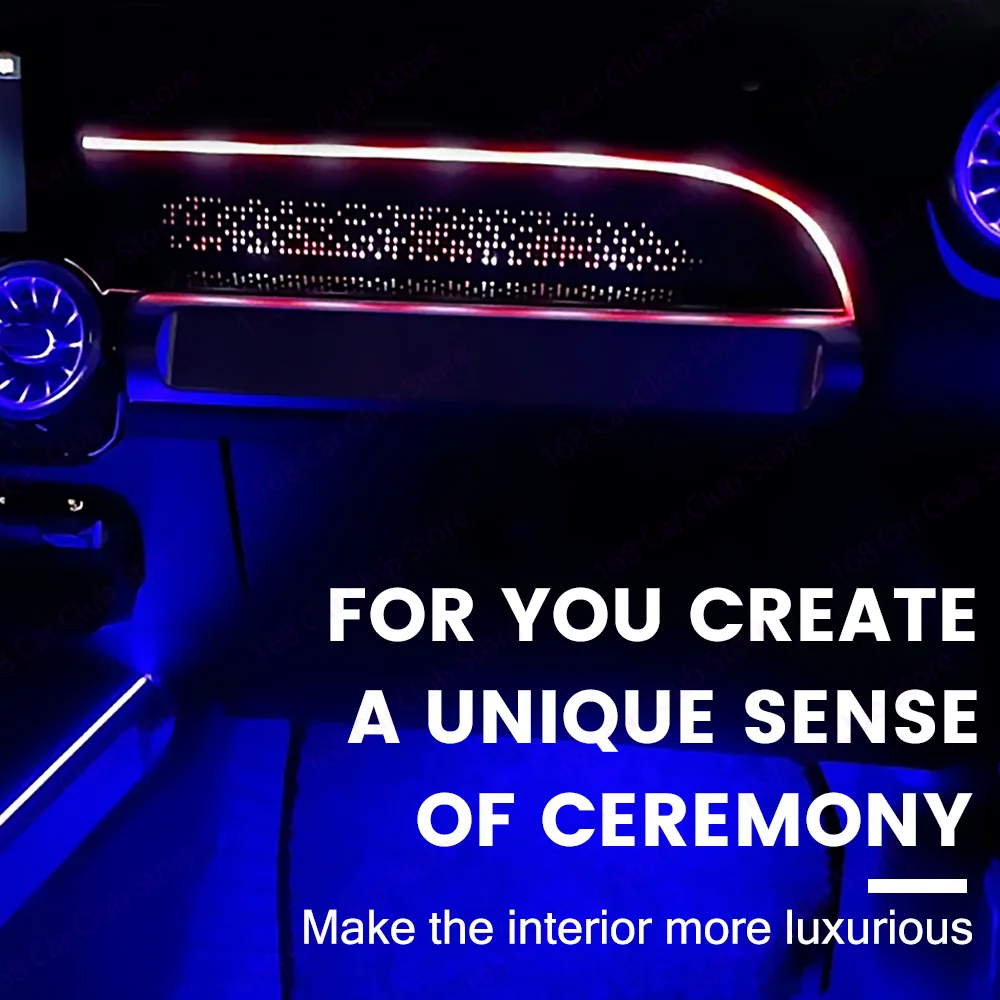 64 Colors Front Passenger Starlight Panel For Mercedes Benz GLB W247 X247 Car B-Class Central Control Panel LED Ambient Light