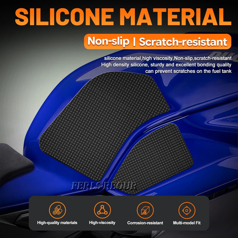 For Ducati panigale v4 1100 2018-2021  Decorative Tank Pad Rubber Gas Fuel Tank Protector Anti Scratch  Damping and buffering