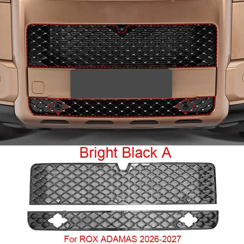 Car Replace Bumper Center Intake Grille Cover For ROX 01 ADAMAS 2024-Present Front Upper Lower Grille  Buckle Insect Proof Net