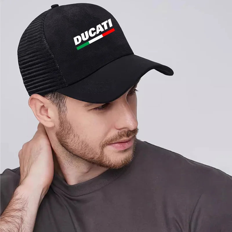For Ducati Monster Panigale Diavel V4 V2 Scrambler New Motorcycle Baseball Hat Prints Logo Outdoor Sport Adjustable Baseball Cap