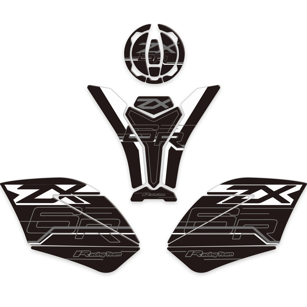 NEW fit kawasaki Ninja ZX6R ZX6R 3D Stickers Decals Tank Pad Gas Fuel Oil Cap Protector Front Face Fairing Fender