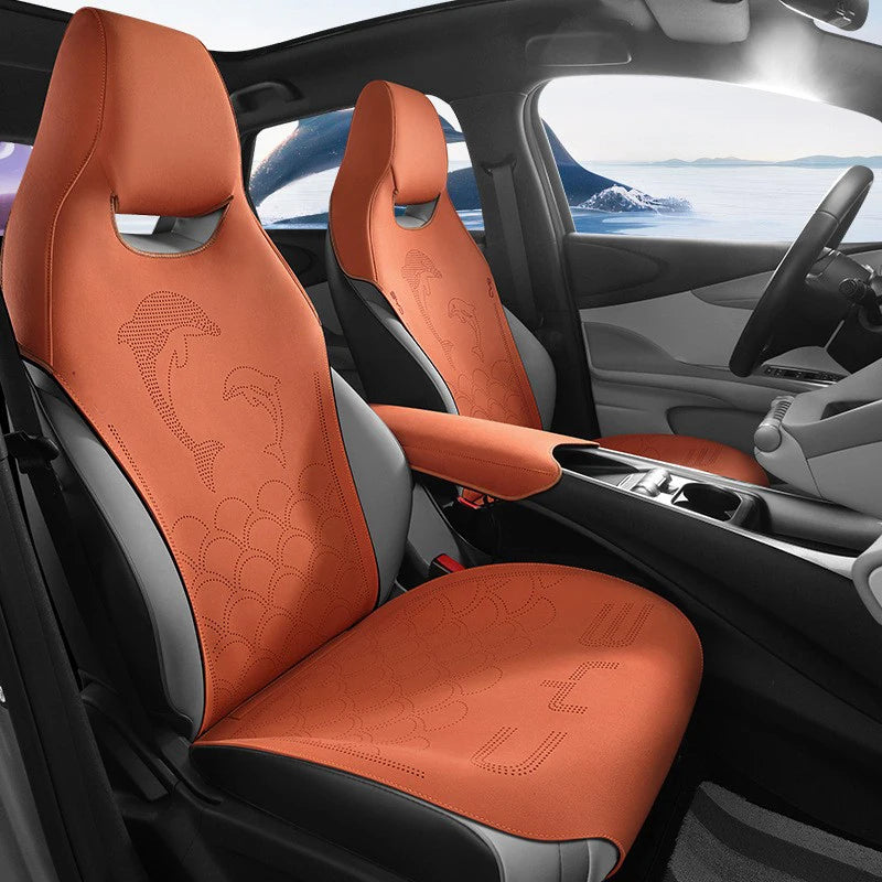 Custom Car Seat Covers For BYD Dolphin 2021 2022 2023 byd Suede leather Car Seat Protective Cover Auto Interior Accessories