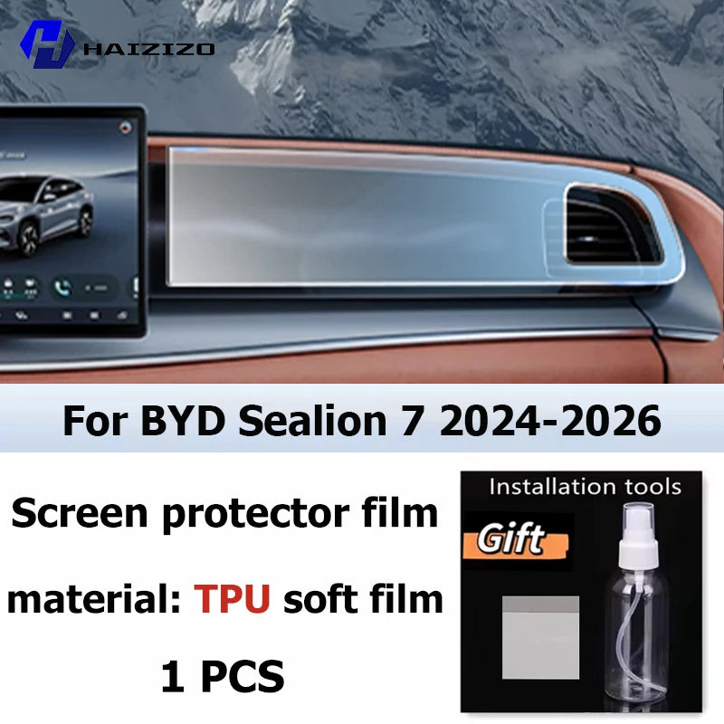 For BYD Sealion 7 2024-2026 Car interior Matte Screen Protector console GPS Navigation LCD screene TPU film Scratch resistant