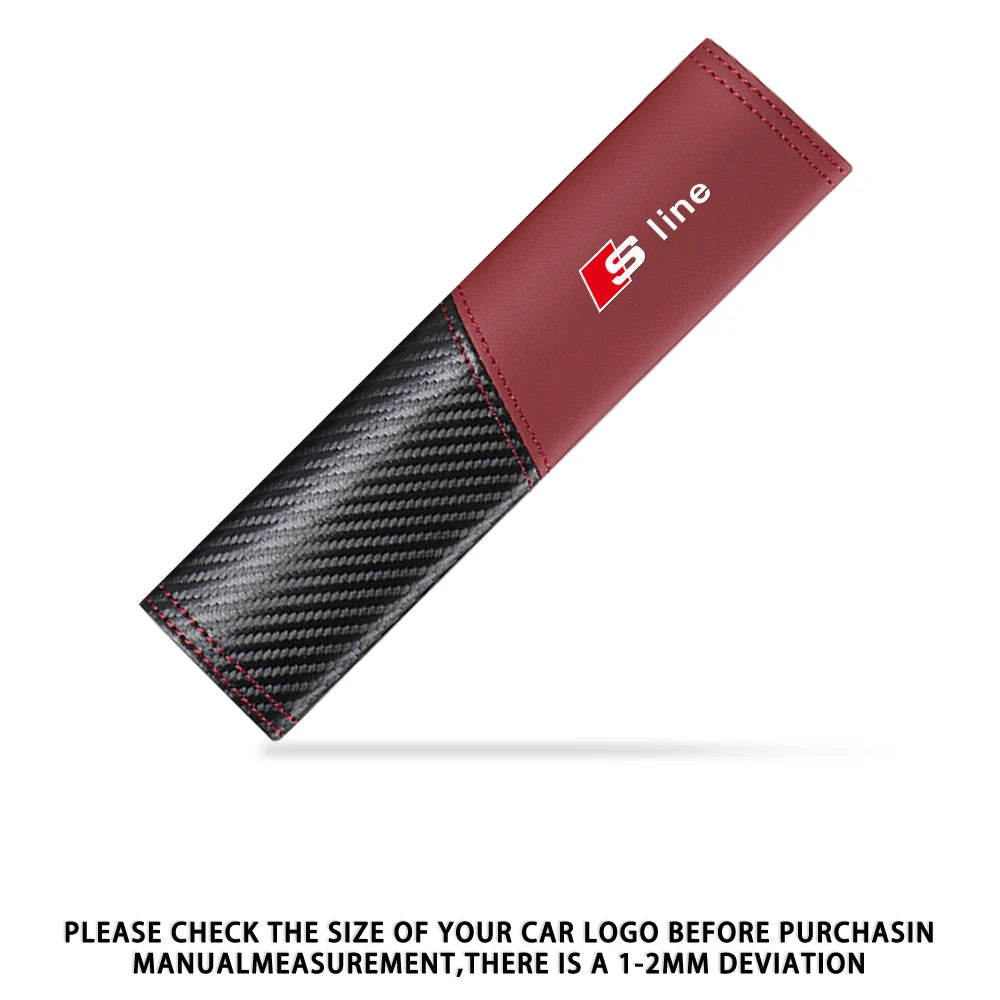 1Pcs Car Seat Belt Shoulder Carbon fiber Protector Pads For Audi Sline TT Q1 Q2 Q3 Q4 Q5 Q6 Q7 A1 A2 A3 A4 A4L A5 A6 A7 A8 A8L