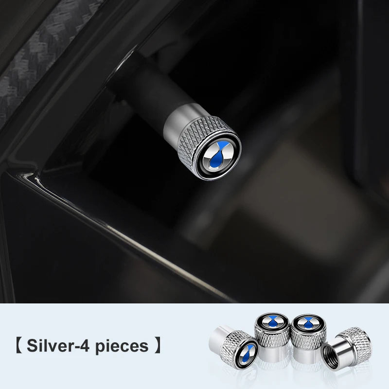  For BYD Denza B5 EV D9 DM-i N7 N8 N9 Z9 Z9GT 4Pcs Car Wheel Tire Valve Caps Aluminum Alloy Air Stem Dust Cover Car Accessories