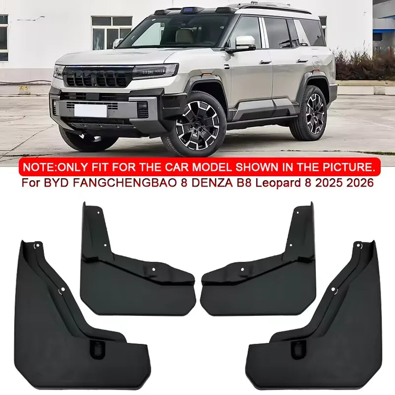 MudFlaps Front Rear Fender For BYD FANGCHENGBAO 8 DENZA B8 Leopard 8 2025 2026 Car Styling Car Mud Flaps Splash Guard Mudguards