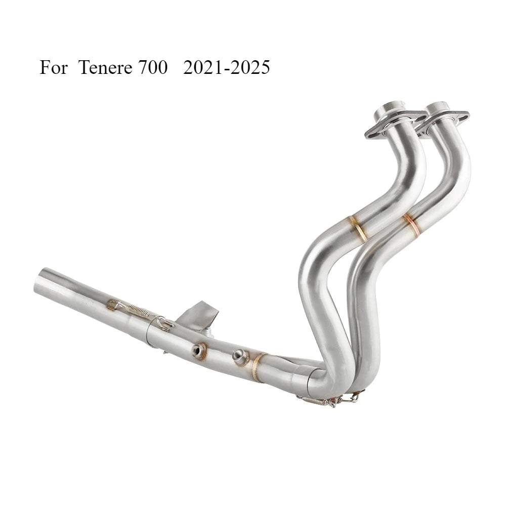 For Yamaha Tenere 700 2021 - 2025 XTZ 690 T7 Euro 5+ For Original Muffler Escape Motorcycle Exhaust Header Link Pipe Slip-on