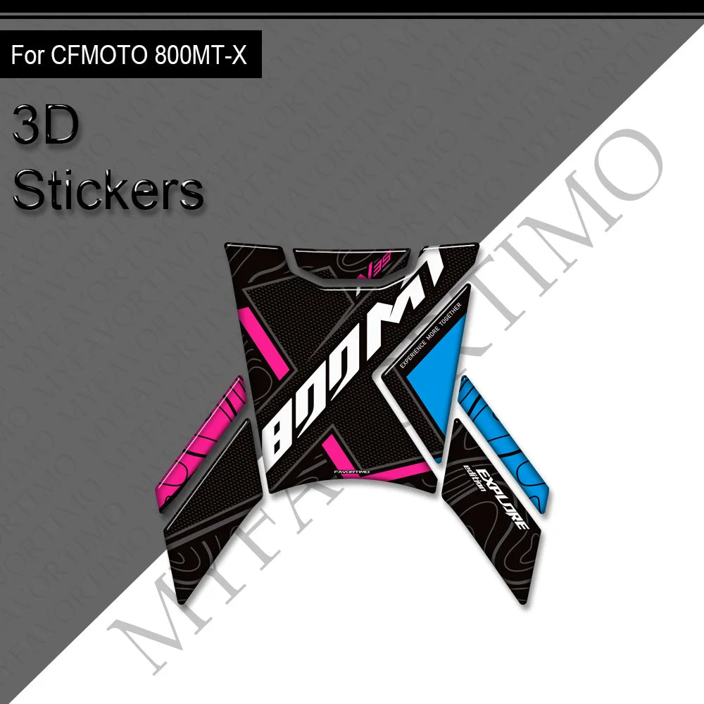 For CFMOTO 800MT-X 800MT 800 MT - X Adventure Bike Motorcycle Body Fairing Protector Tank Knee Pad Stickers Decals Kit 2024 2025