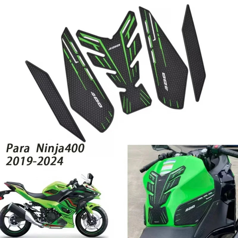 Fuel Tank Protector Stickers For Kawasaki Ninja 400 2019-2024 Ninja400 Z400, Motorcycle Protection Kit, Knee Protection Stickers