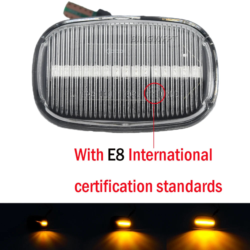 لفولكس فاجن كورولا E10/E11/E12 يارس فيرسو هايلكس سيرف N21 RX مصباح إشارة انعطاف ديناميكي LED جانبي متدفق للسيارة