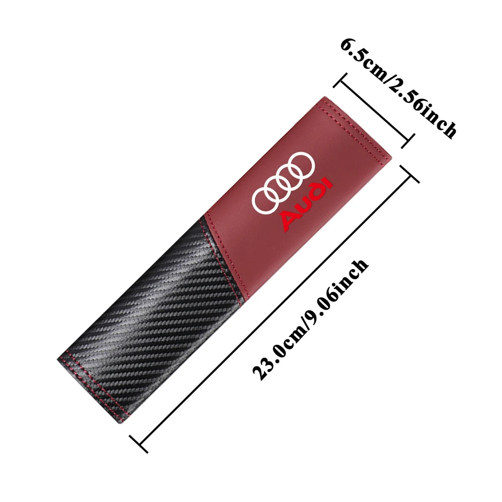 1Pcs Car Seat Belt Shoulder Carbon fiber Protector Pads For Audi Sline TT Q1 Q2 Q3 Q4 Q5 Q6 Q7 A1 A2 A3 A4 A4L A5 A6 A7 A8 A8L