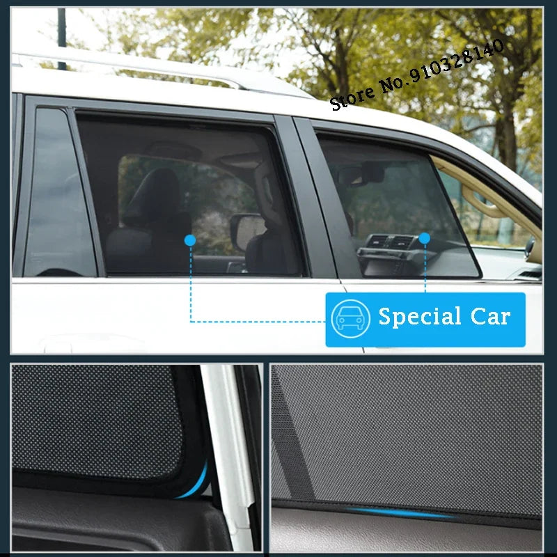 For Polestones 01 ROX 01 2024 2025 Car Sunshade Mesh Sunshield Side Window Sun Visor Sunscreen