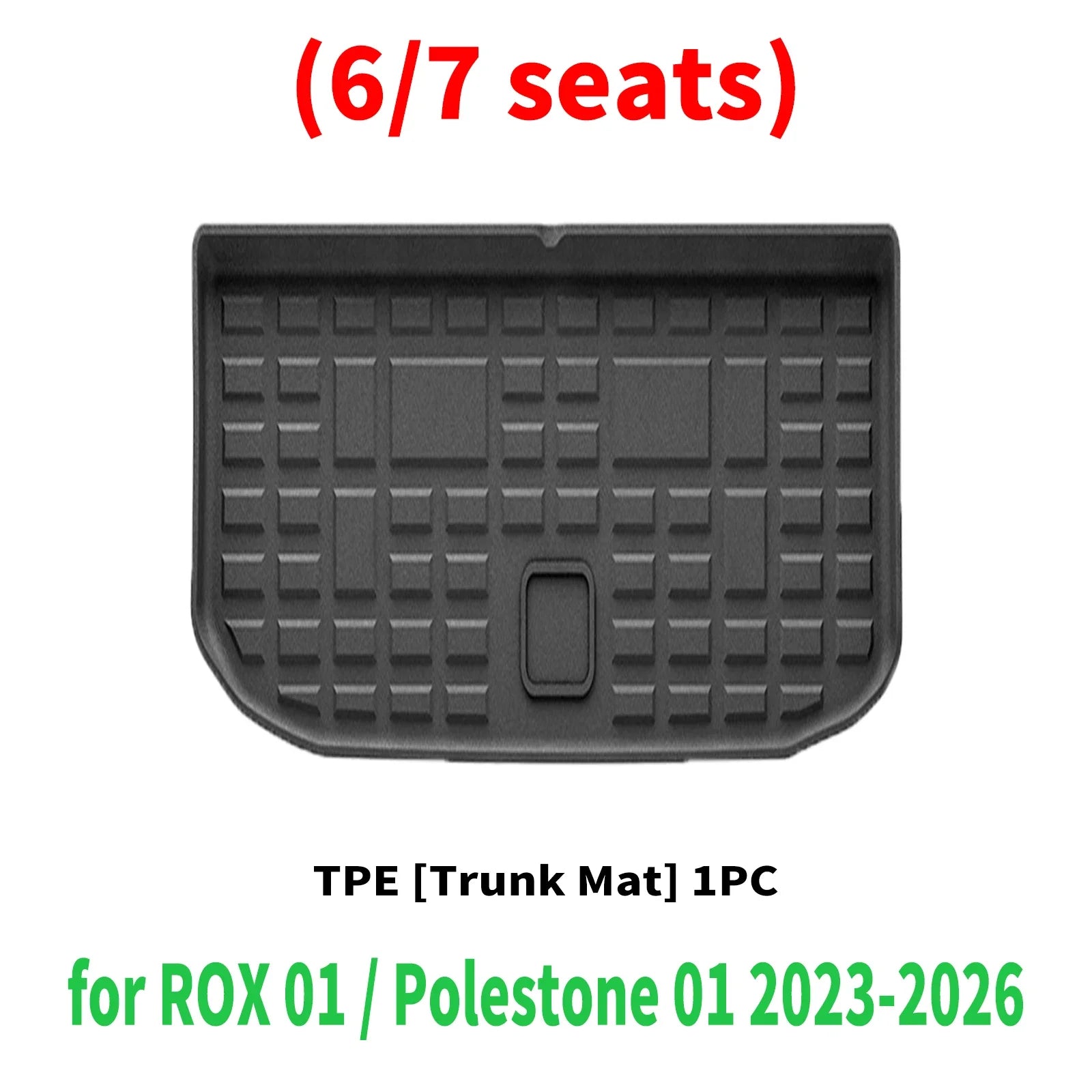 for ROX 01 / Polestone 01 2023 2024 2025 2026 Eco-Friendly TPE Car Floor Mats & Trunk Mats, All-Weather Protection