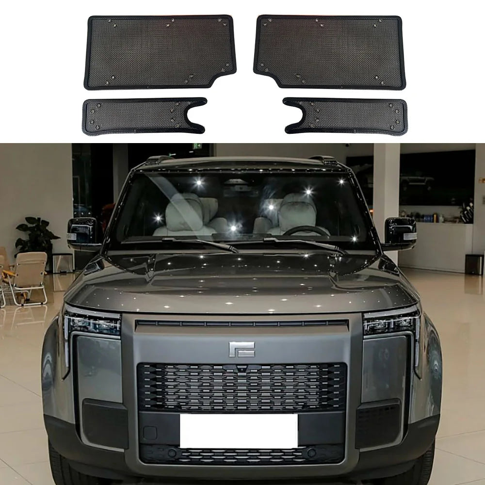 Car Front Grille Insect Screen Radiator Guard Stainless Steel Dust Catkin Mosquito Insect Net For BAIC Jishi Polestone 01 Rox 01
