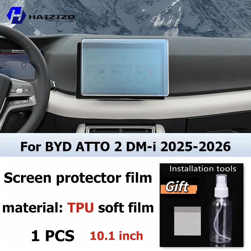 For BYD ATTO 2 DM-i 2025-2026 Car Interior Matte Screen Protector Console GPS Navigation LCD Screene TPU Film Scratch Resistant
